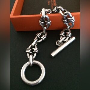Rare Heirloom Hermes Chaine d’ Ancre Silver Bracelet